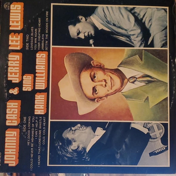 Johnny Cash & Jerry Lee Lewis Sing Hank Williams Vinyl Record - Picture 1 of 2